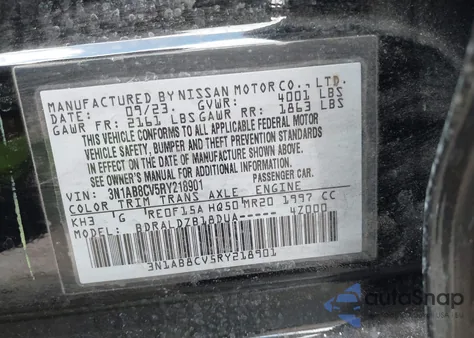 2024 Nissan Sentra Sv Xtronic Cvt z USA, uszkodzony, nr VIN 3N1AB8CV5RY218901